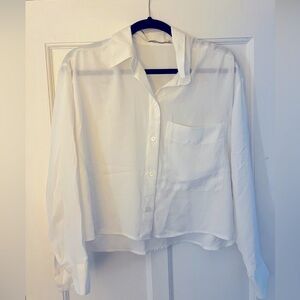 Abercrombie & Fitch Cream Satin Blouse